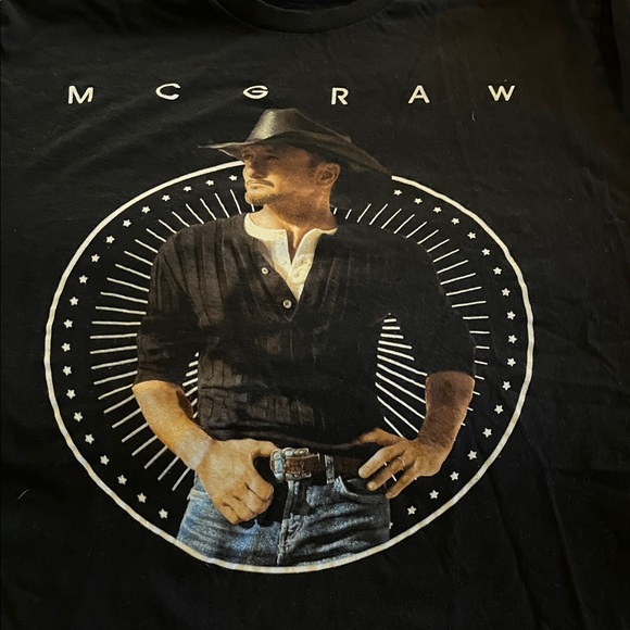McGraw Western Style Black 2019 Tour Tee UNISEX - Picture 1 of 3